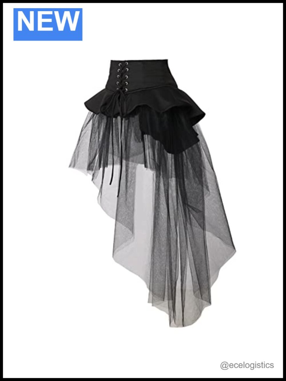 Gothic Steampunk Bustle Skirt Ruffled Overskirt Pirate Costume Women